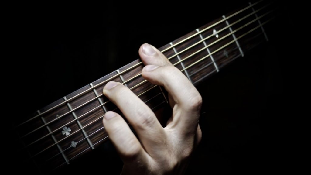 Am7 Barre Chord Shape Image