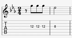 motif of beethovens 5th symphony in guitar tablature and sheet music